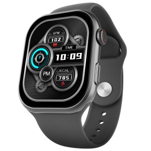 fire boltt brillia smart watch 2.02″ super amoled display with bluetooth calling, voice assistant, spo2 & heart rate monitor, 120+ sports modes, ip67 waterproof smartwatch for men & women grey