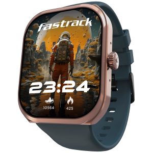 fastrack limitless fs2+ smart watch, 2.01" ultravu display, functional crown, singlesync bt calling, 110+ sports modes, 200+ smartwatch faces, upto 7 day battery, ai voice assistant, 200 watts (black)